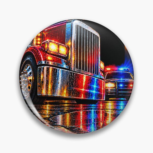 Item preview, Red Rig Trucker & Police Pursuit designed and sold by NomadForge.