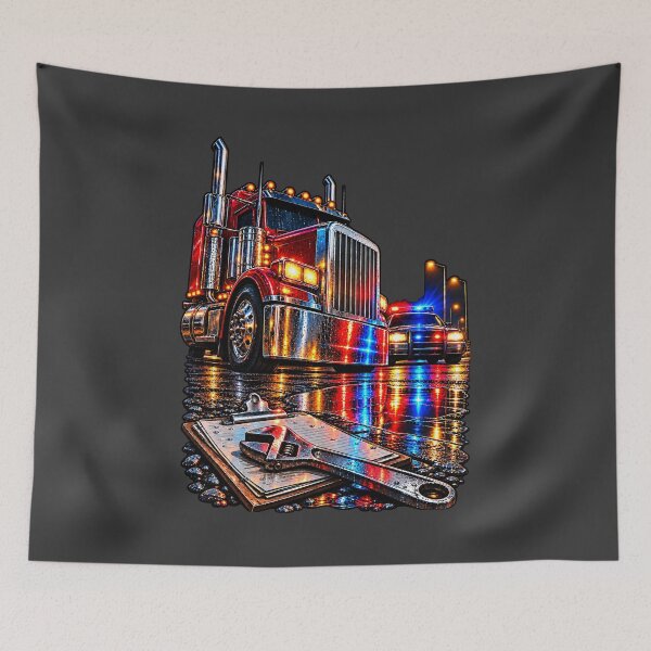 Item preview, Red Rig Trucker & Police Pursuit designed and sold by NomadForge.
