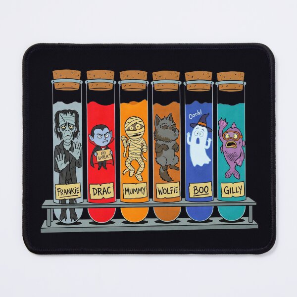 Item preview, Funny Halloween Test Tubes - Frankie Drac Mummy Wolfie Boo Gilly Monsters designed and sold by PalettePop..
