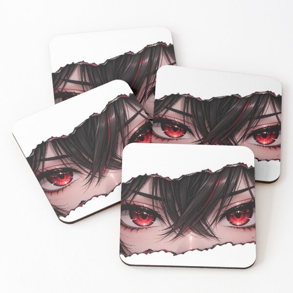 Item preview, Goth Anime Girl with Red Eyes Ripped Paper designed and sold by AnimDream .