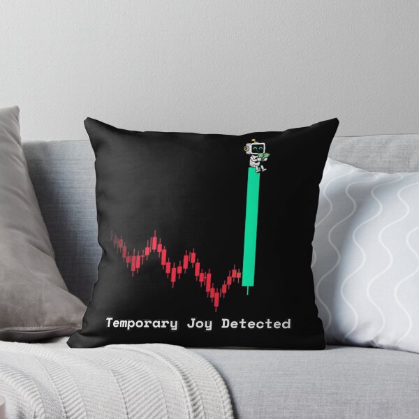 Item preview, Temporary Joy Detected - Green Candle Trading Robot designed and sold by GLITCH & SOUL.
