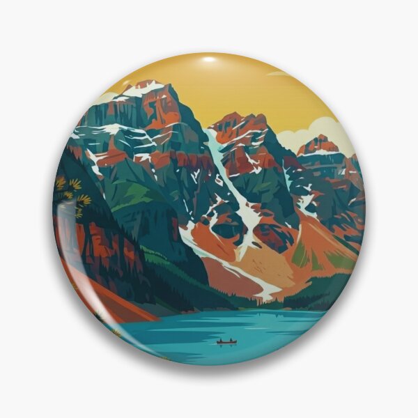 Item preview, Banff National Park Vintage Poster Canadian Rockies Turquoise Lakes designed and sold by GabeMountainArt.