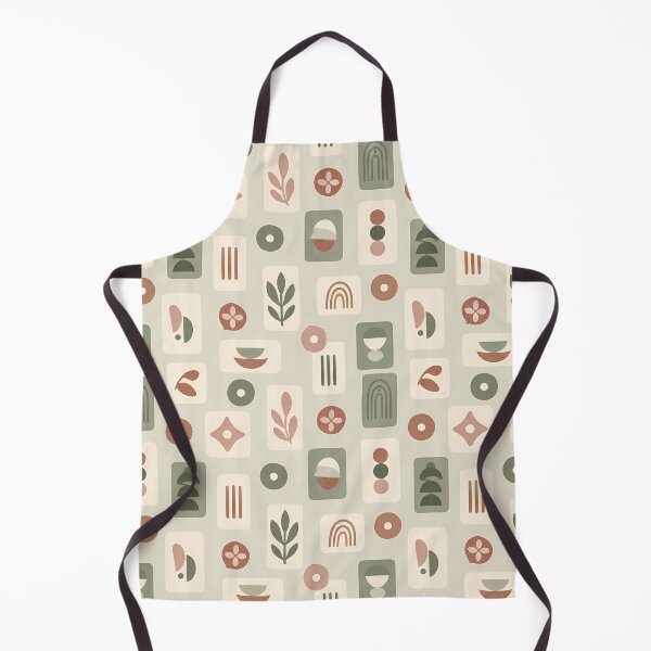 Item preview, Mid Century Modern Sage Botanical Geometric Tile Pattern designed and sold by Apex Designs.