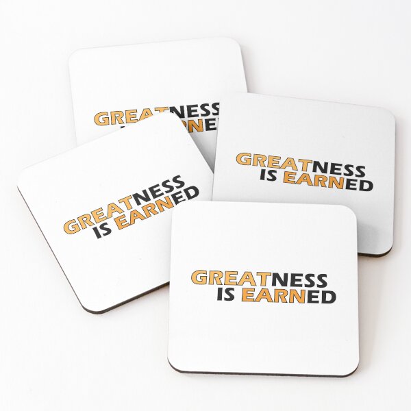 Item preview, Greatness is earned designed and sold by Positive Mindzet!.