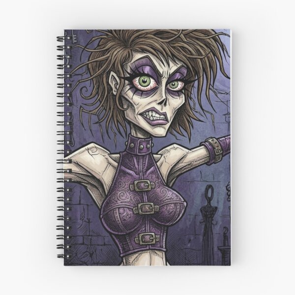 Item preview, Chained Dark Necromancer Sorceress fantasy art designed and sold by Vintage Designs +.