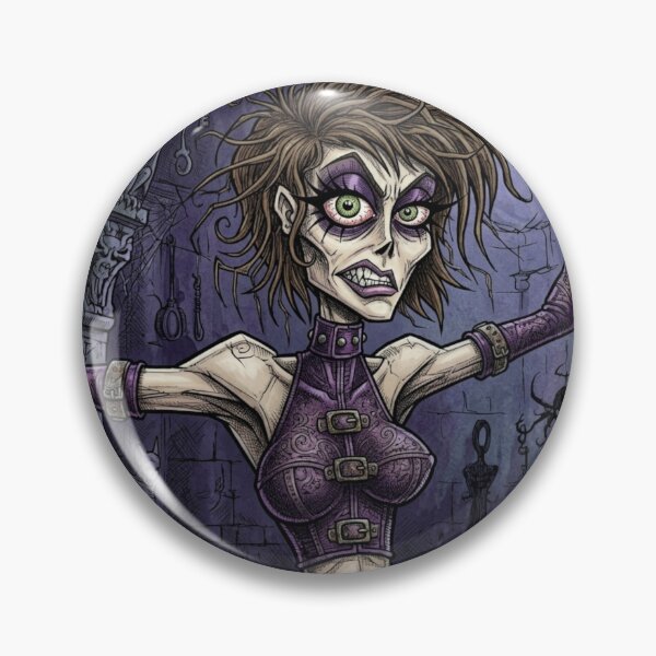 Item preview, Chained Dark Necromancer Sorceress fantasy art designed and sold by Vintage Designs +.