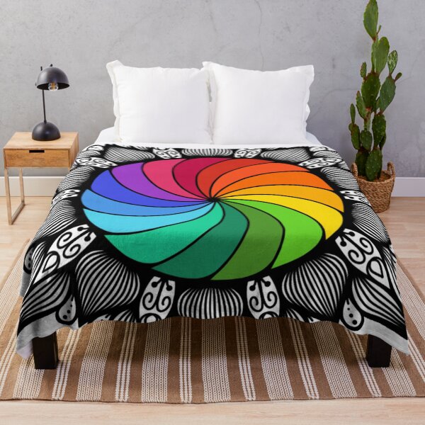 Item preview, Rainbow Spiral Mandala - Chakra Vortex Geometric Art designed and sold by FioreDiCiliegio.