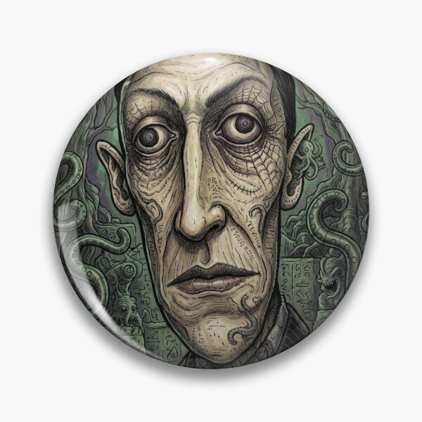Item preview, H.P Lovecraft portrait illustration designed and sold by Vintage Designs +.