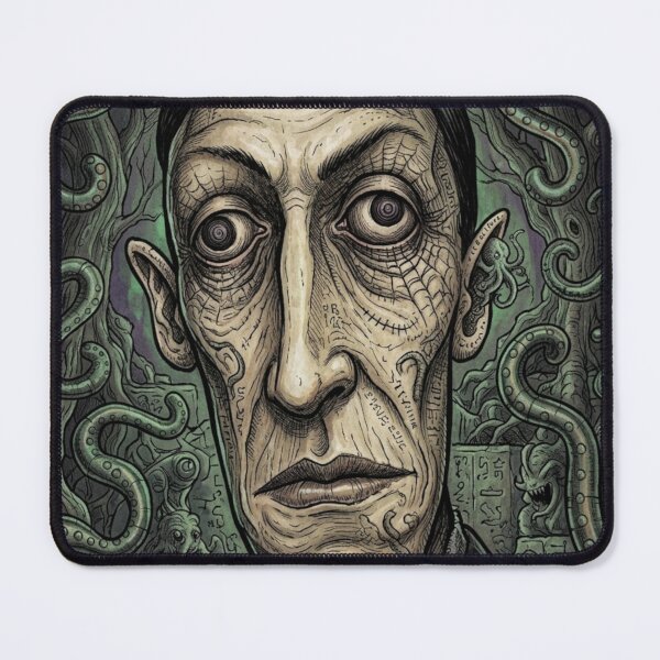 Item preview, H.P Lovecraft portrait illustration designed and sold by Vintage Designs +.