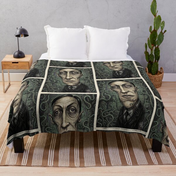 Item preview, H.P Lovecraft portrait illustration designed and sold by Vintage Designs +.