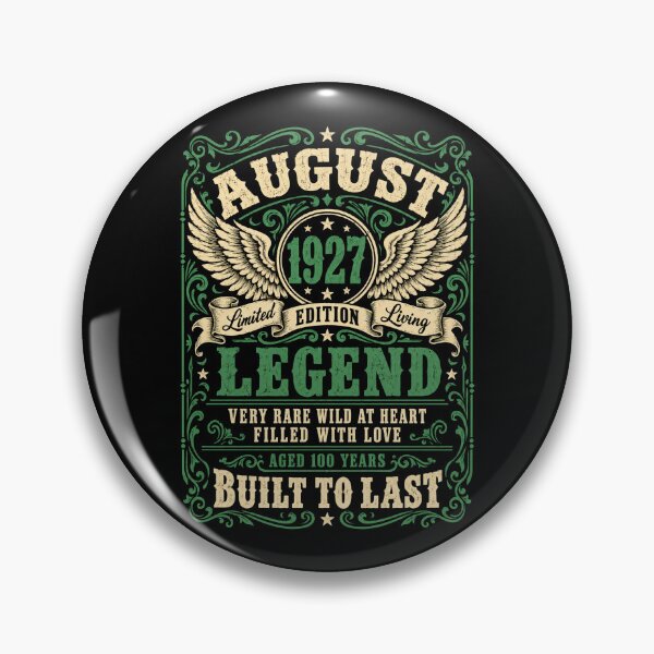 Item preview, August 1927 Legend – Vintage 100th Birthday, Aged 100 Years designed and sold by G350.