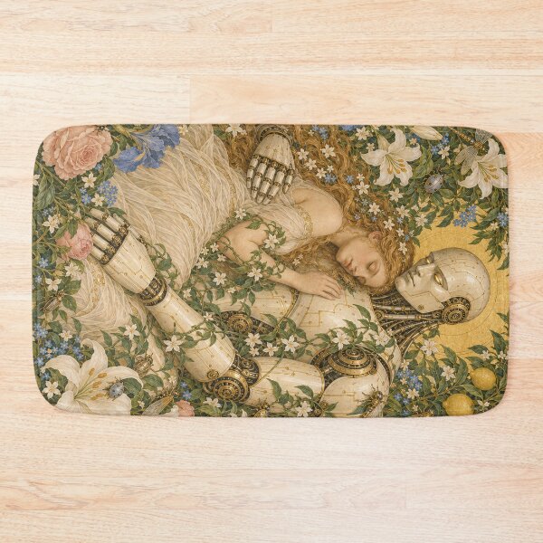 Item preview, Eternal Embrace Aurora Palette Cyber Renaissance Art Print designed and sold by DMarquiseArt.