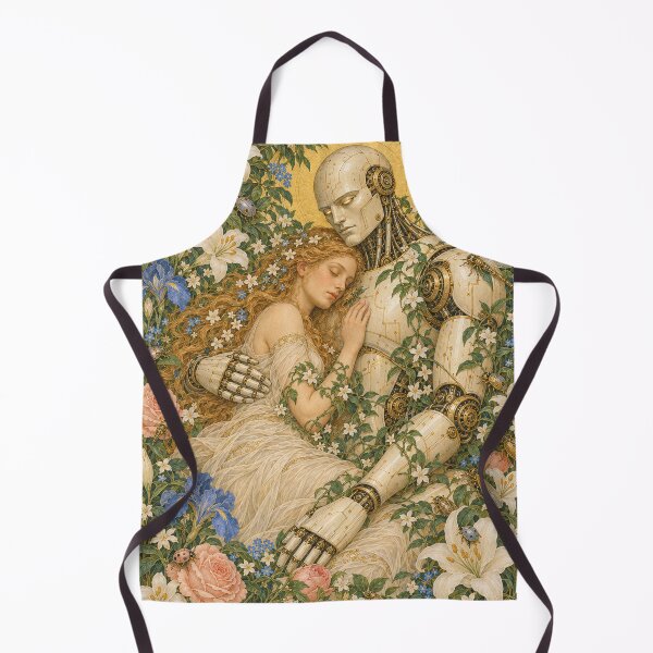 Item preview, Eternal Embrace Aurora Palette Cyber Renaissance Art Print designed and sold by DMarquiseArt.