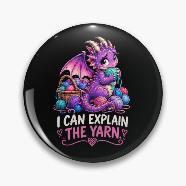 Item preview, I Can Explain The Yarn – Cute Purple Dragon Crochet Humor designed and sold by printworxx.