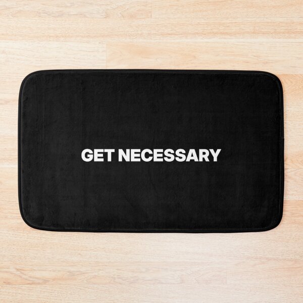Item preview, Get Necessary: Bold Minimalist Text Statement (Dark-mode) designed and sold by wordworking.