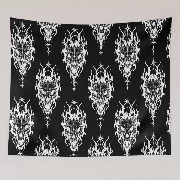 Item preview, Gothic Wolf Skull Sigil designed and sold by MORIANO TATTOOS.