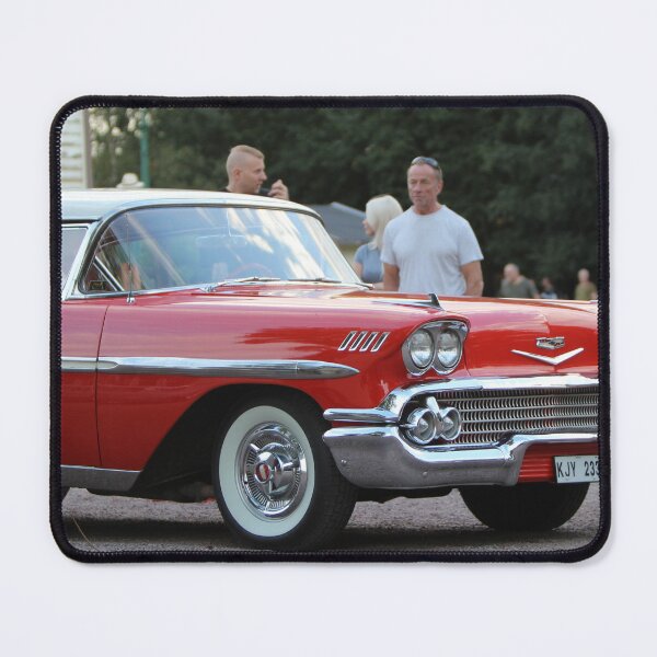 Item preview, 1958 Chevrolet Biscayne Bel Air - Classic Red American Cruiser designed and sold by Johnny Nilsson Photo Art.