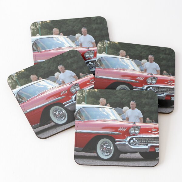 Item preview, 1958 Chevrolet Biscayne Bel Air - Classic Red American Cruiser designed and sold by Johnny Nilsson Photo Art.