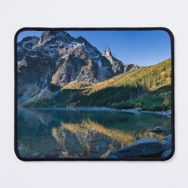 Item preview, Serenade of the Tatra Peaks – Morskie Oko Autumn Reflection Poster designed and sold by dkl4u.