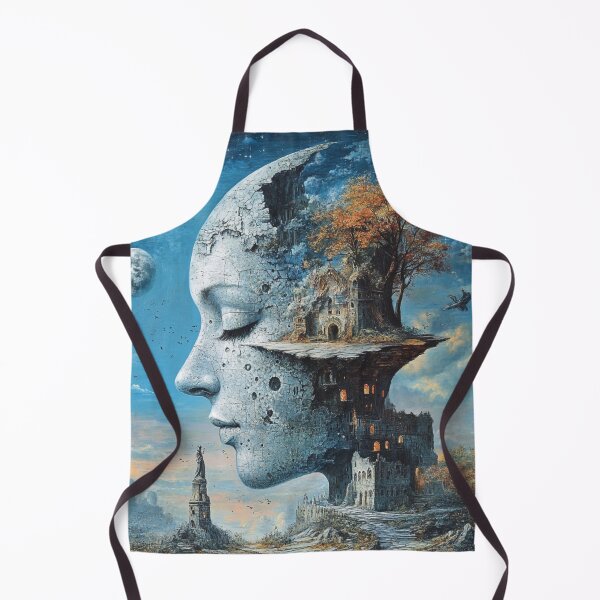 Item preview, surreal face moon castle designed and sold by MaciejPetelski.