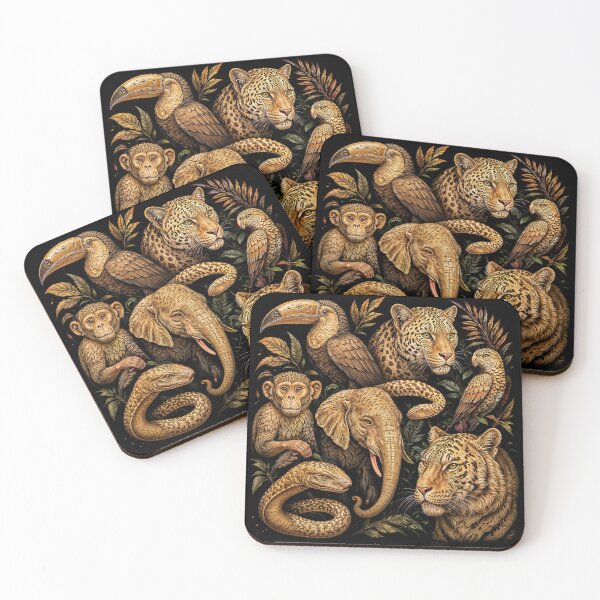 Item preview, Golden Jungle – Wildlife Art, Exotic Animals & Gold Aesthetic designed and sold by Unikat.SE.