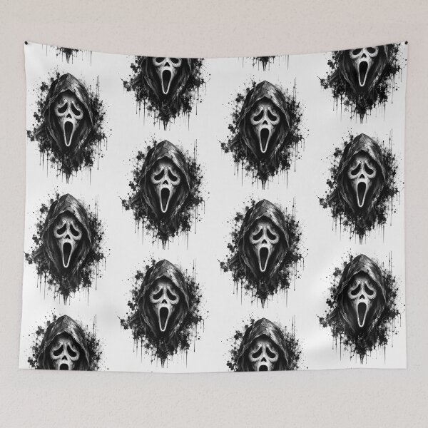 Item preview, Halloween Horror Ghost Face Hooded Scary Mask designed and sold by Thread&Fable.