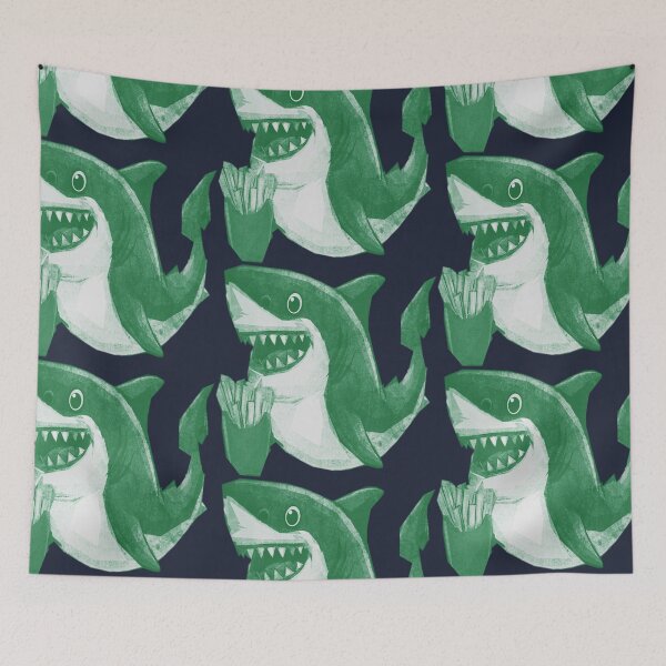 Item preview, Cute French Fries Shark designed and sold by kinpirks.