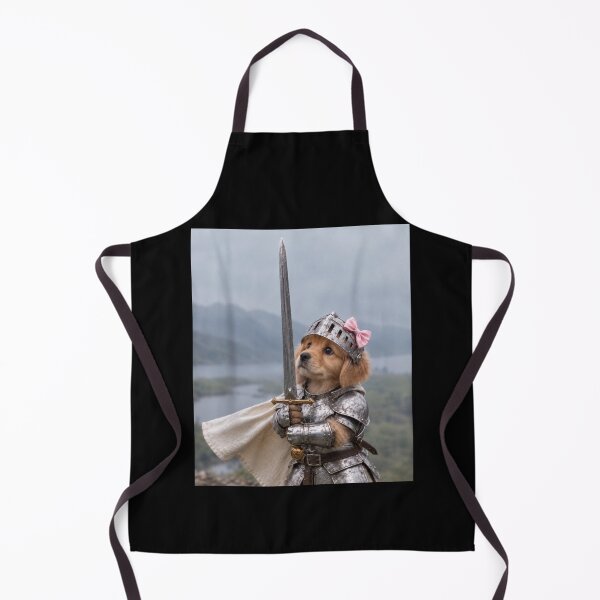 Item preview, Cute Knight Golden Retriever in Armor with Sword and Pink Bow Meme designed and sold by love3617.
