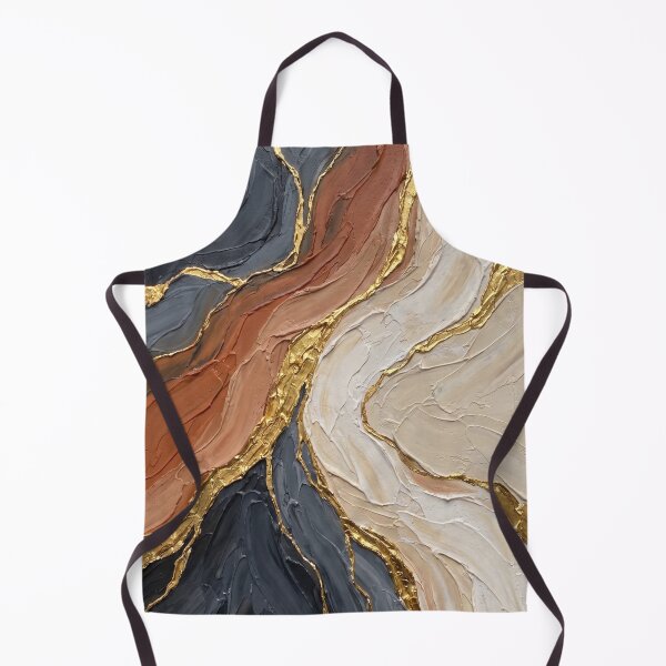 Item preview, Ivory Faultline - Earth Terracotta Off White & 24K Gold Vein Impasto Painting designed and sold by NUNNO Studio.