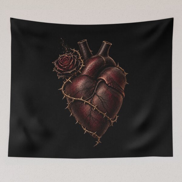 Item preview, Gothic Anatomical Heart | Victorian Dark Academia Art designed and sold by Briarmoire.