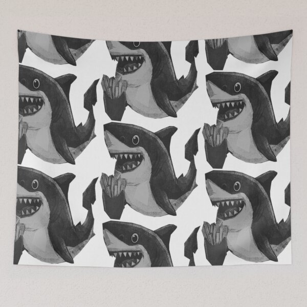 Item preview, Cute French Fries Shark designed and sold by kinpirks.