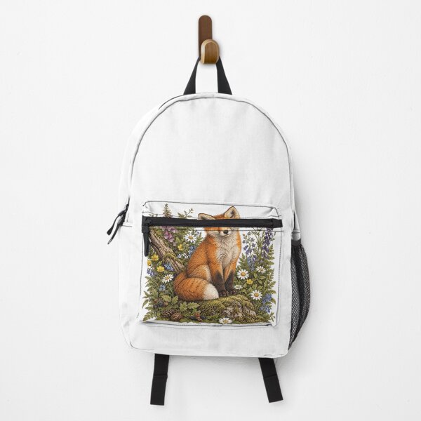 Item preview, Cute Fox Kit Vintage Wildflower Woodland Illustration designed and sold by lovepower.