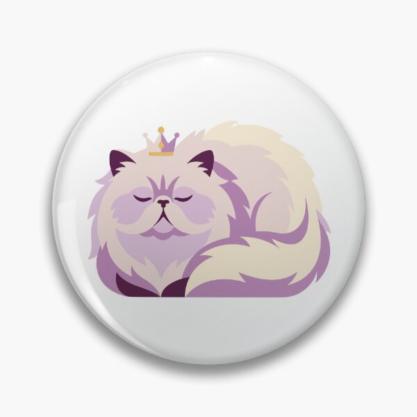 Item preview, Fluffy Persian Cat Wearing Tiny Gold Crown designed and sold by AIG - Andrei Ilie Graphics.