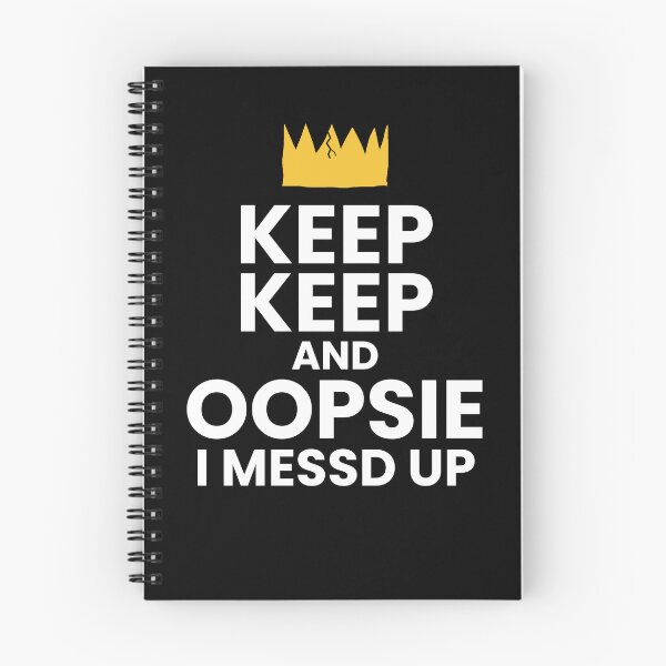 Item preview, Keep Keep and Oopsie I Messd Up Crown (Dark-mode) designed and sold by wordworking.