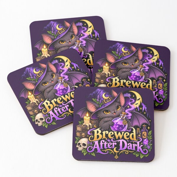 Item preview, Brewed After Dark Witchy Bat designed and sold by PixoNest.