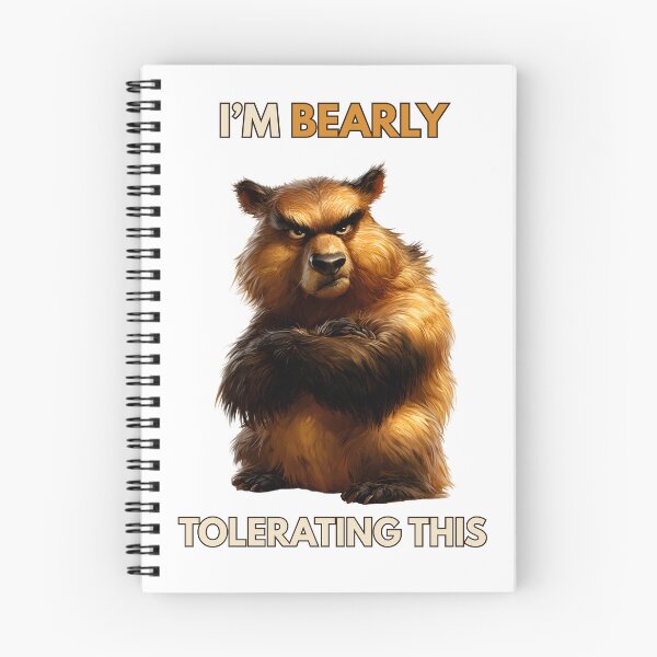 Item preview, I’m Bearly Tolerating This Grumpy Bear designed and sold by SamodivaAtelier.