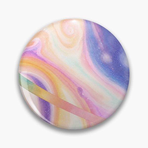 Item preview, Pastel Watercolor Planet with Rainbow Rings designed and sold by -KRAFTWERK.