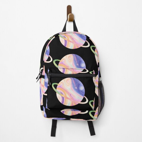 Item preview, Pastel Watercolor Planet with Rainbow Rings designed and sold by -KRAFTWERK.