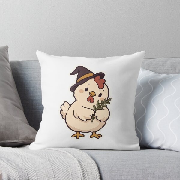 Item preview, Witchy Chicken Holding Herbs Cottagecore Magic designed and sold by OuqCreations.