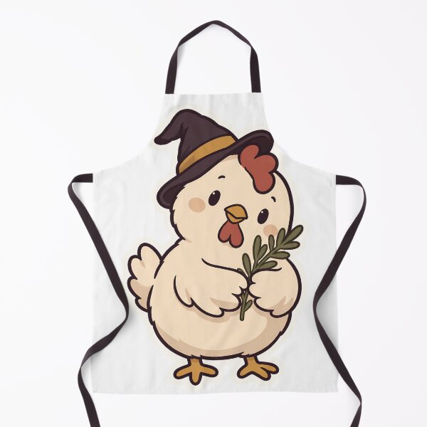 Item preview, Witchy Chicken Holding Herbs Cottagecore Magic designed and sold by OuqCreations.