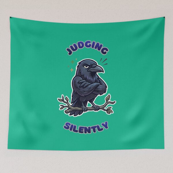 Item preview, Judging Silently Sarcastic Raven Bird designed and sold by ZeroContextArt.