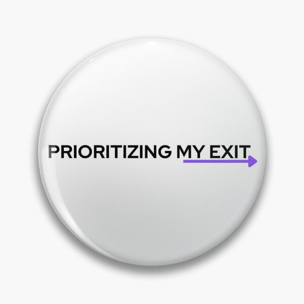 Item preview, Prioritizing My Exit Minimalist Corporate Satire Typography designed and sold by PureTypeStudio.