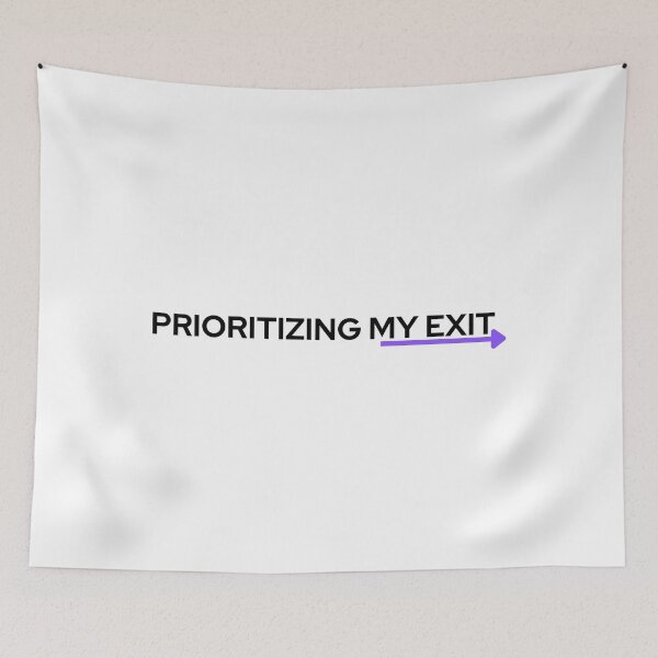 Item preview, Prioritizing My Exit Minimalist Corporate Satire Typography designed and sold by PureTypeStudio.