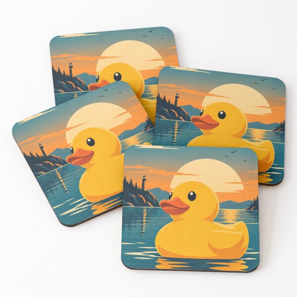 Item preview, Rubber Duck Floating at Sunset designed and sold by orange-grape.
