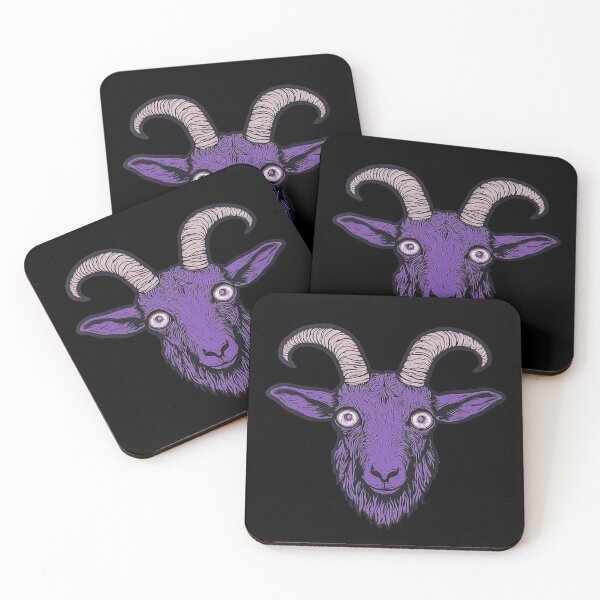 Item preview, purple goat head designed and sold by HauntedEmporium.