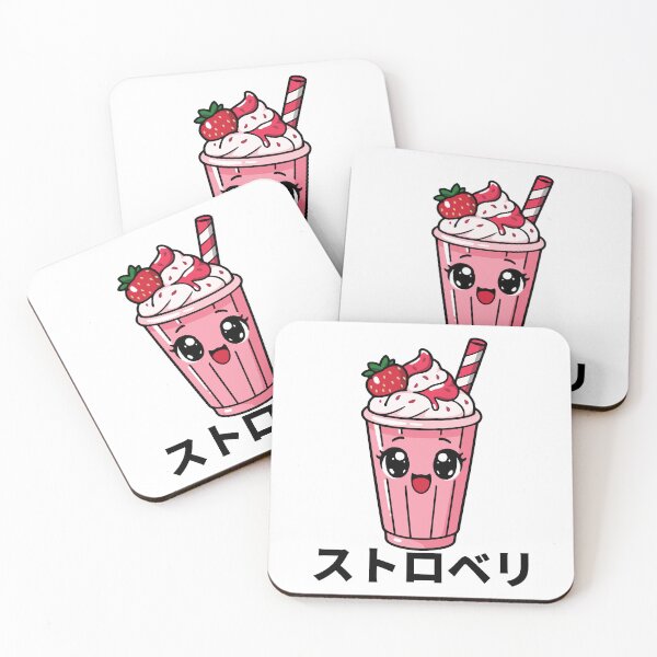 Item preview, Cute Kawaii Strawberry Milkshake designed and sold by MySimpleFlow.