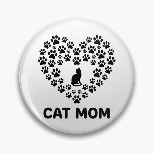 Item preview, Cat Mom Heart Shape With Paw Prints designed and sold by AIG - Andrei Ilie Graphics.