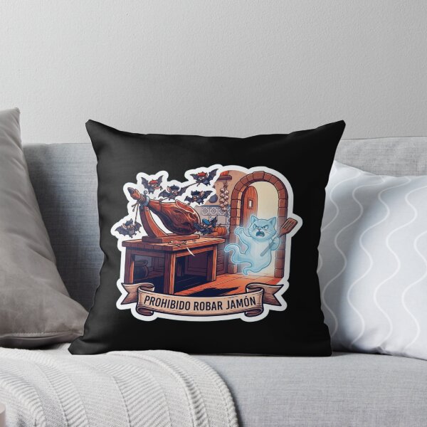 Item preview, Prohibido Robar Jamon - Gato Fantasma Divertido Halloween designed and sold by UkrainianSpain.