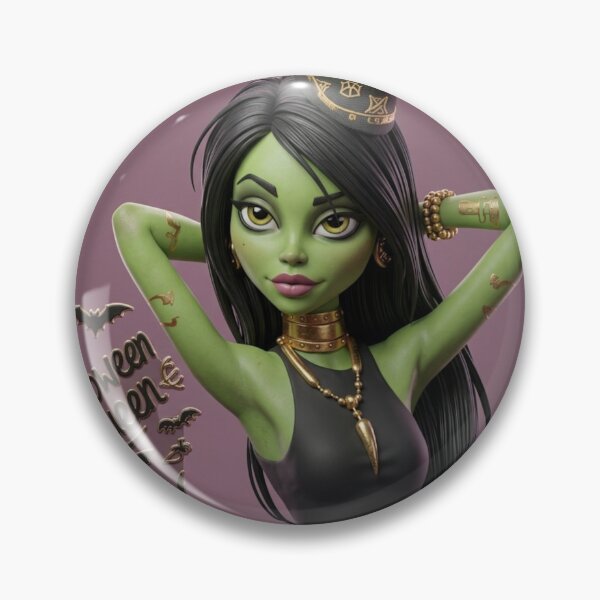 Item preview, Cute Green Halloween Witch design designed and sold by Vintage Designs +.