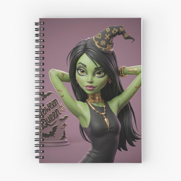 Item preview, Cute Green Halloween Witch design designed and sold by Vintage Designs +.